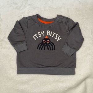 Cat & Jack Gray Sweatshirt with Spider Graphic